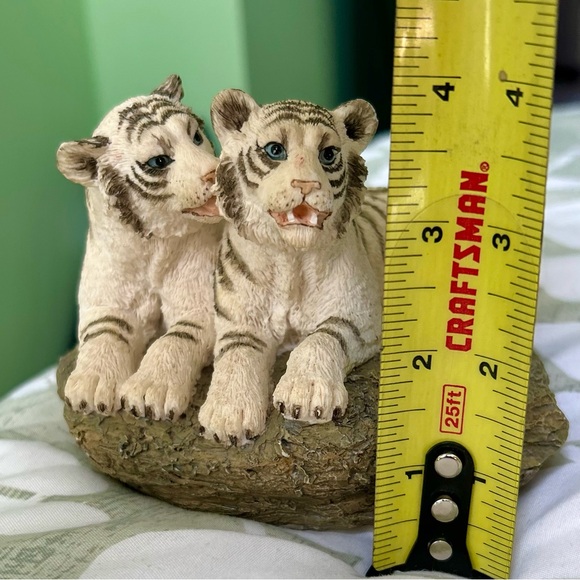 Vintage 3D White Tigers "True Love" Animal Lovers Collectible Home Decor Art - Picture 11 of 12